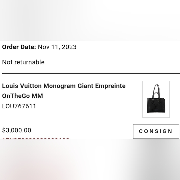 Louis Vuitton Giant On The Go MM (Price shown & tag attached from the Real Real) - Picture 6 of 10